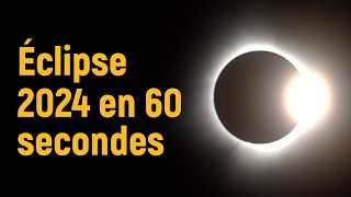 Vidéo en accéléré de l’éclipse solaire totale de 2024 depuis le centre spatial John H Chapman [upl. by Ahsiuqet]