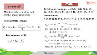 STATISTIKA Persentil Data Tunggal dan Kelompok [upl. by Queridas]