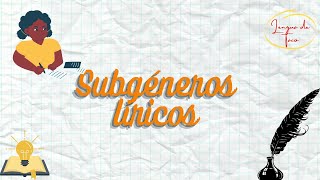 Subgéneros líricos o poéticos [upl. by Ayitahs]