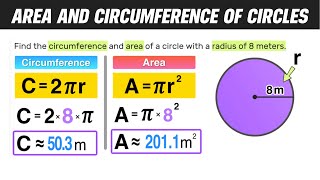 How to Find Area and Circumference of a Circle [upl. by Warfeld]