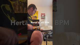 Hertas at 175 BPM practice drums music [upl. by Llegna]