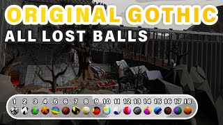 All Lost Balls on ORIGINAL GOTHIC ► Walkabout Mini Golf VR [upl. by Eisej]