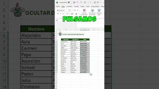 COMO OCULTAR DATOS en EXCEL excel [upl. by Aizek]