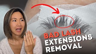 How to Remove Eyelash Extensions SOS Fixing a Bad Lash Job [upl. by Evangelist]