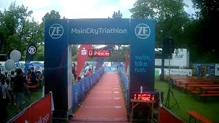 Zieleinlaufvideo Jedermann amp Olympischer Wettbewerb MainCityTriathlon 2024 [upl. by Onifur]