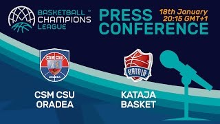 CSM CSU Oradea v Kataja Basket  Press Conference  Basketball Champions League [upl. by Henrietta]