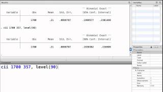 STATA 3 1 intervalo confianza prop media [upl. by Hacim691]