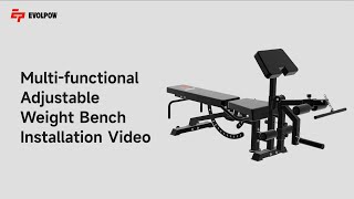 EVOLPOW BEC Adjustable Weight Bench Installation Video 3D rendering version  Evolpow [upl. by Everara532]