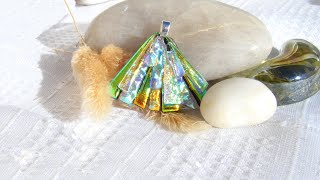 17 Simple Dichroic Bling Fused Glass Pendants From Scrap Glass AMAZING Results  So Easy to Make [upl. by Purcell]