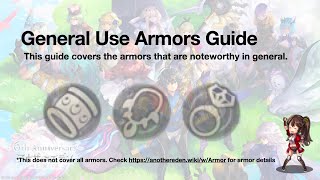 Another Eden  General Use Armors Guide [upl. by Eulau]