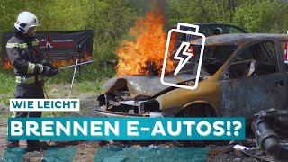 🔌Wie oft brennen ElektroAutos wirklich Wie löscht die Feuerwehr🚗 [upl. by Pawsner]