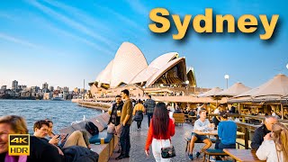 Sydney Australia Walking Tour  Opera House at Sunset  4K HDR [upl. by Yemarej]