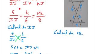 Calculer une longueur avec le Théorème de Thalès 4ème proportionnelle [upl. by Ehrlich]