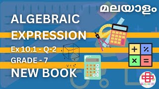 Ex 101  Q2  Grade 7  Algebraic Expressions Updated  Introduction  NCERT CBSE  Malayalam [upl. by Eciryt541]