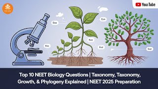 Top 10 NEET Biology Questions  Taxonomy Growth amp Phylogeny Explained  NEET 2025 Preparation [upl. by Mckee]