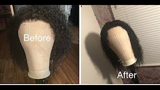 HOW TO Soft amp Beautiful Botanicals Texturizer on Deep Curl Wig to Loosen Curl for Less Volume EASY [upl. by Kravits]