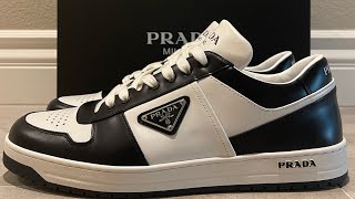 PRADA DOWNTOWN SNEAKERS 20 Bianco  Nero [upl. by Shantee]