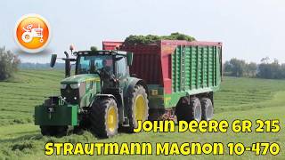 Silage 2024  John Deere 6R 215 amp Strautmann Magnon CFS 10470 [upl. by Malvino]