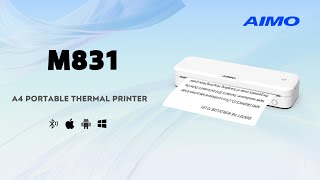 Introduction  AIMO M831 A4 Portable Thermal Printer [upl. by Marquardt505]