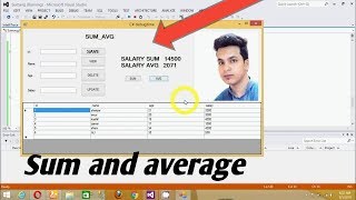 c code for sum and average datagridview column in NET [upl. by Keyser]