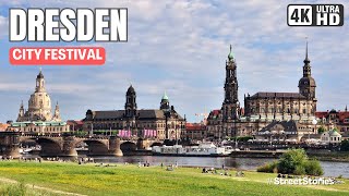 DRESDEN RAINY WALK IN 4K GERMANY City Festival Unseen Corners Street Fair Street Food [upl. by Nylisoj440]