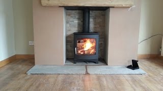 DG Ivar stove installation of Fireplace and Wood Burning stove  timelapse [upl. by Gerg]