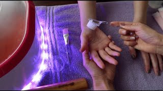 ASMR  Hand Tracing Hand Brushing Paraffin Wax Treatment amp Massage [upl. by Notsuh]