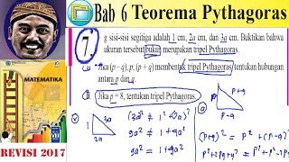 teorema pythagoras  matematika kelas 8 bse k13 rev 2017  lat 63 no 7 membuktikan tripel pythag [upl. by Arica]