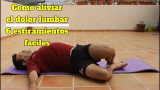 Como aliviar el dolor lumbar  6 estiramientos fáciles [upl. by Lili]