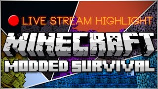 Minecraft Modded Survival Live Stream Highlight  Jerrys Sword [upl. by Adnert]