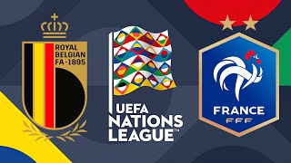 BÉLGICA vs FRANCIA  Predicción del partido de UEFA Nations League  Pronóstico FC 24 [upl. by Eceer]