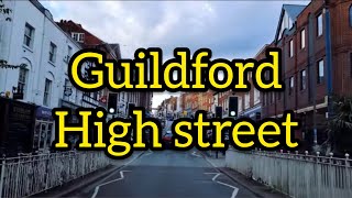 Guildford High Street  Dashcam City tour [upl. by Amikay184]