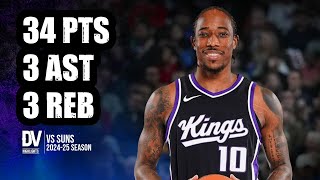 DeMar DeRozan vs Suns 34 pts 3 ast 3 reb  Nov 10 2024  Regular Season [upl. by Tawney]