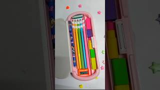 Organising my daily use stationery items backtoschool pencilcases geometrybox shortsvideo tik [upl. by Siduhey211]