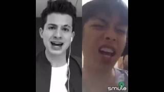 One Call Away  Charlie Puth amp John Abelardo duets Smule funny version [upl. by Aydne102]