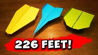 How To Make 5 EASY Paper Airplanes that FLY FAR [upl. by Odraode]