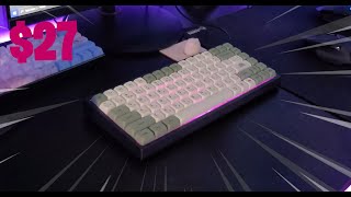 How to get Thock for Cheap  Matcha Keycaps  Sound Test [upl. by Airotna685]