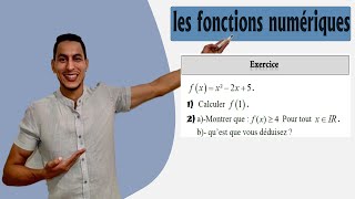 les fonctions numériques tronc commun exercices  exercice de valeur maximale et minimale [upl. by Rusell]