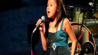 My Heart Will Go On  Celine Dion  Titanic live cover by 9 yo Dominique Dy at Riverfest Idol [upl. by Knowland474]