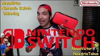 NINTENDO SWITCH DETALHES UNBOXING 2019 ACESSÃ“RIO QUE COMPREI [upl. by Auqinahs749]