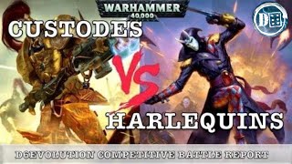 Harlequins codex vs Custodes 40k 8th edition battle report [upl. by Nyrahs]