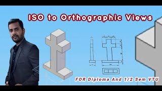 isometricview to Orthographic Projections Engineering Classes [upl. by Adnawat]