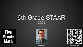 2023 6th Grade STAAR from Five Minute Math [upl. by Feldstein]