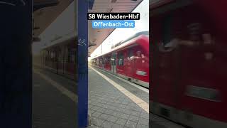 OffenbachOst Abfahrt RB430S8➡️WiesbadenHbfVorbeifahrt RB445RE55➡️Bamberg [upl. by Ymmaj]