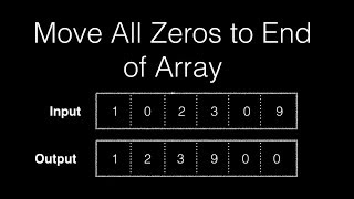 Move All Zeros to End of Array  Algorithm amp Code Examples [upl. by Kono825]