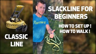 Slackline Beginner Tutorial  Gibbon Classic Line [upl. by Rosalie]