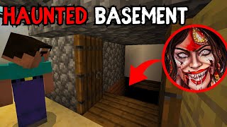 SOMEONE IS THERE 😨Minecraft Haunted Basement [upl. by Hiller]