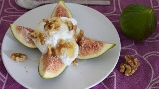 Ricetta Fichi allo yogurt greco miele e noci [upl. by Aneled32]