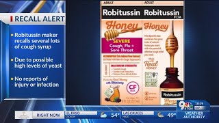 Robitussin maker recalls several lots of cough syrup due to possible high levels of yeast [upl. by Lehcer414]