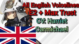 All English Shaw Voicelines E2  Max Trust  Arknights [upl. by Euginimod221]